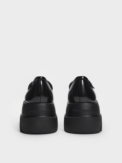 Leoi Platform Penny Loafers - Black Box | CHARLES & KEITH