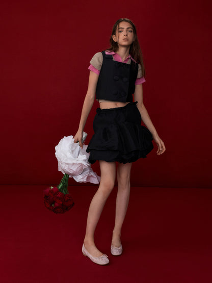 Embroidered-Mesh Bow Ballet Flats - Light Pink | CHARLES & KEITH