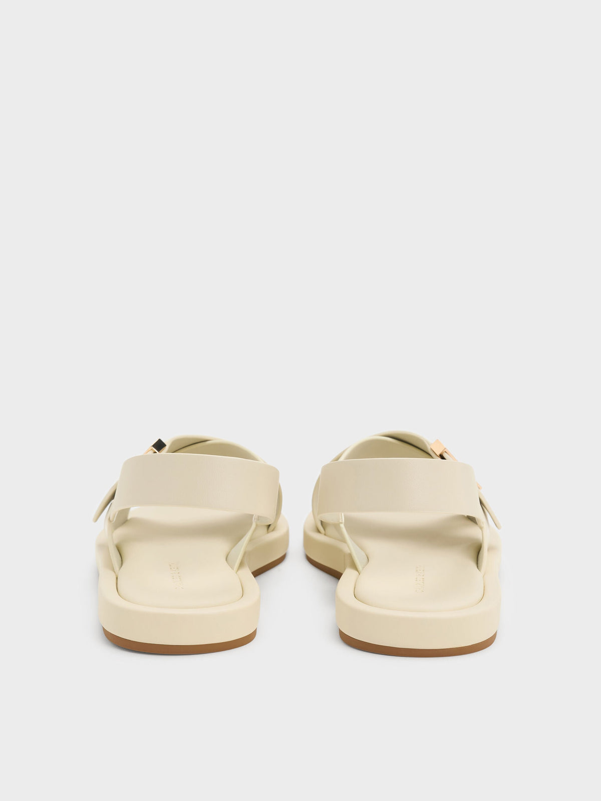 Audra Crossover Slingback Sandals - Chalk | CHARLES & KEITH