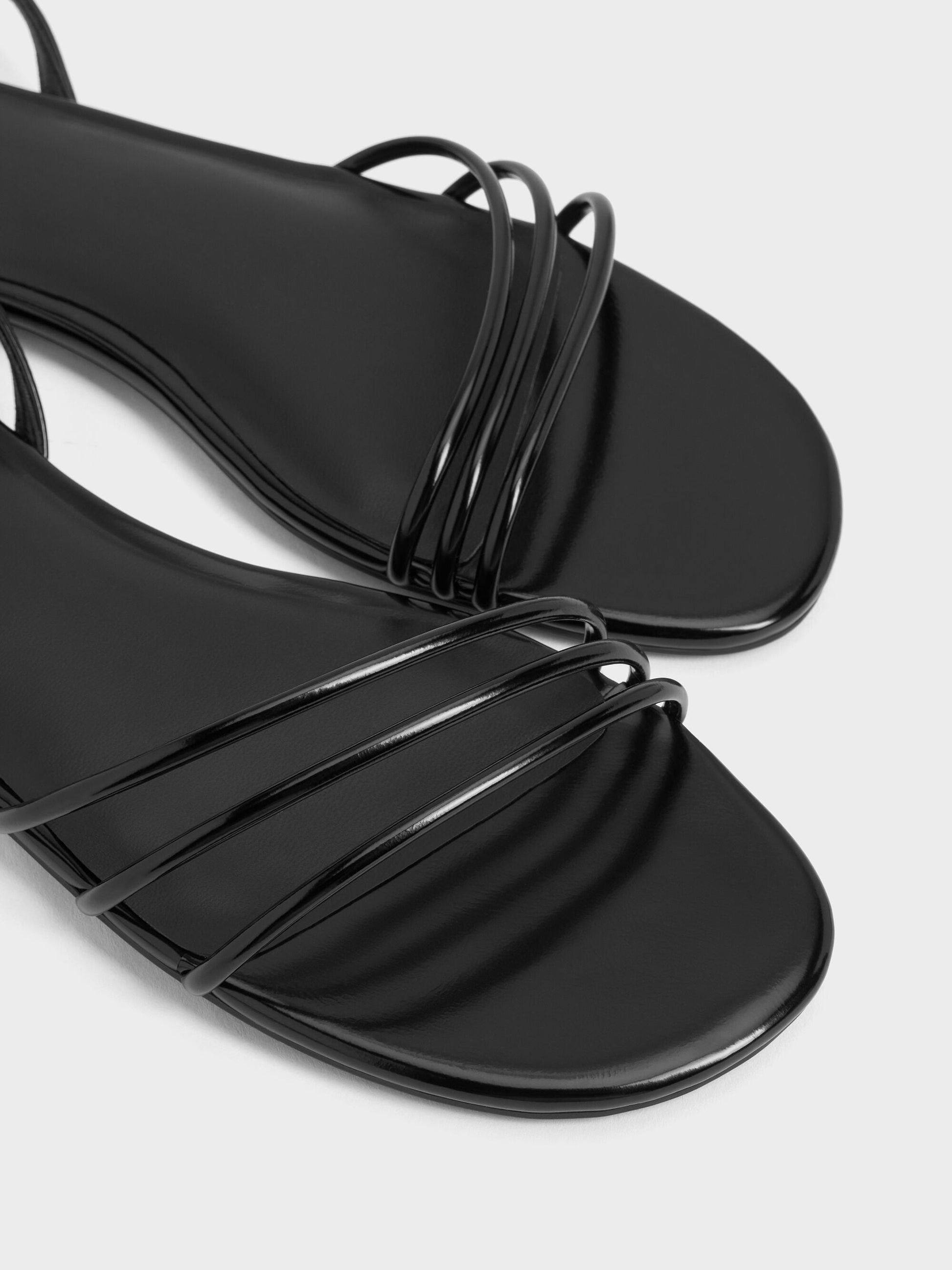 Triple-Strap Sandals - Black Box | CHARLES & KEITH