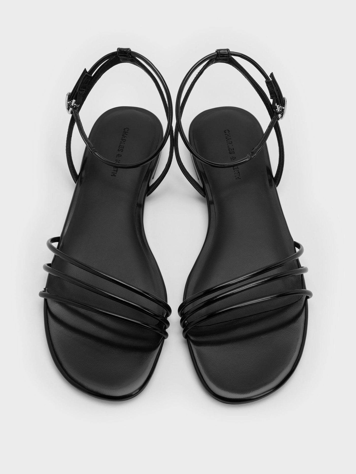 Triple-Strap Sandals - Black Box | CHARLES & KEITH