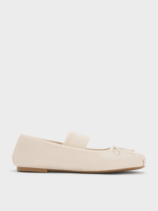 Winona Mary Jane Flats - Chalk | CHARLES & KEITH