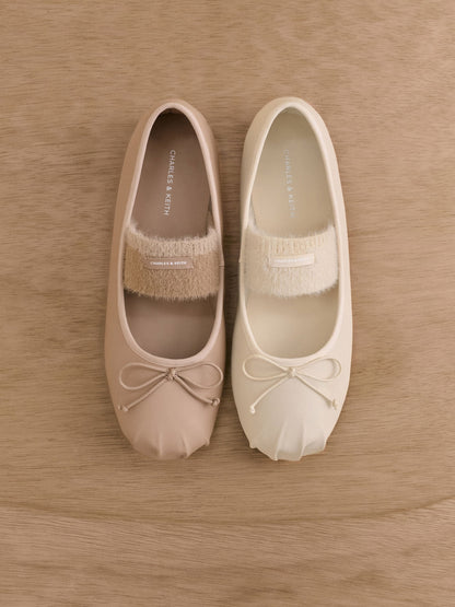 Winona Mary Jane Flats - Chalk | CHARLES & KEITH