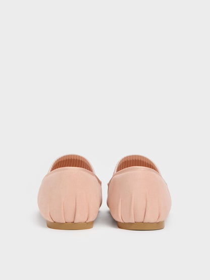 Winona Faux Suede Mary Jane Flats - Blush | CHARLES & KEITH