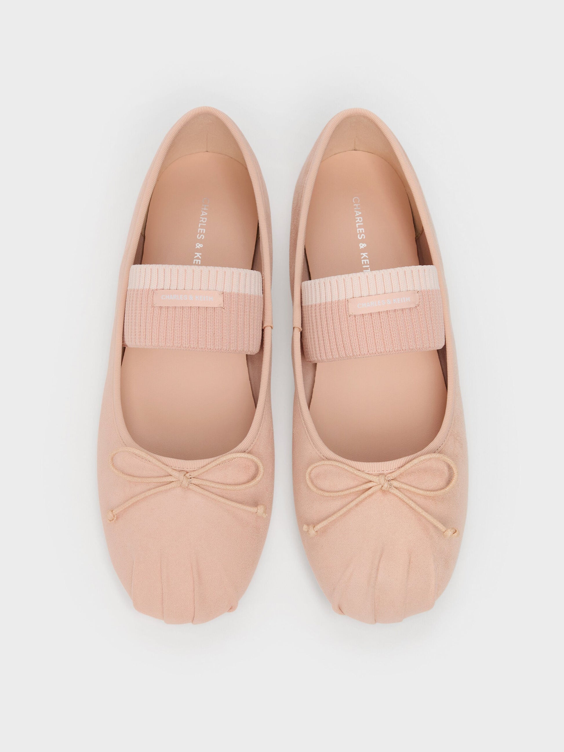 Winona Faux Suede Mary Jane Flats - Blush | CHARLES & KEITH