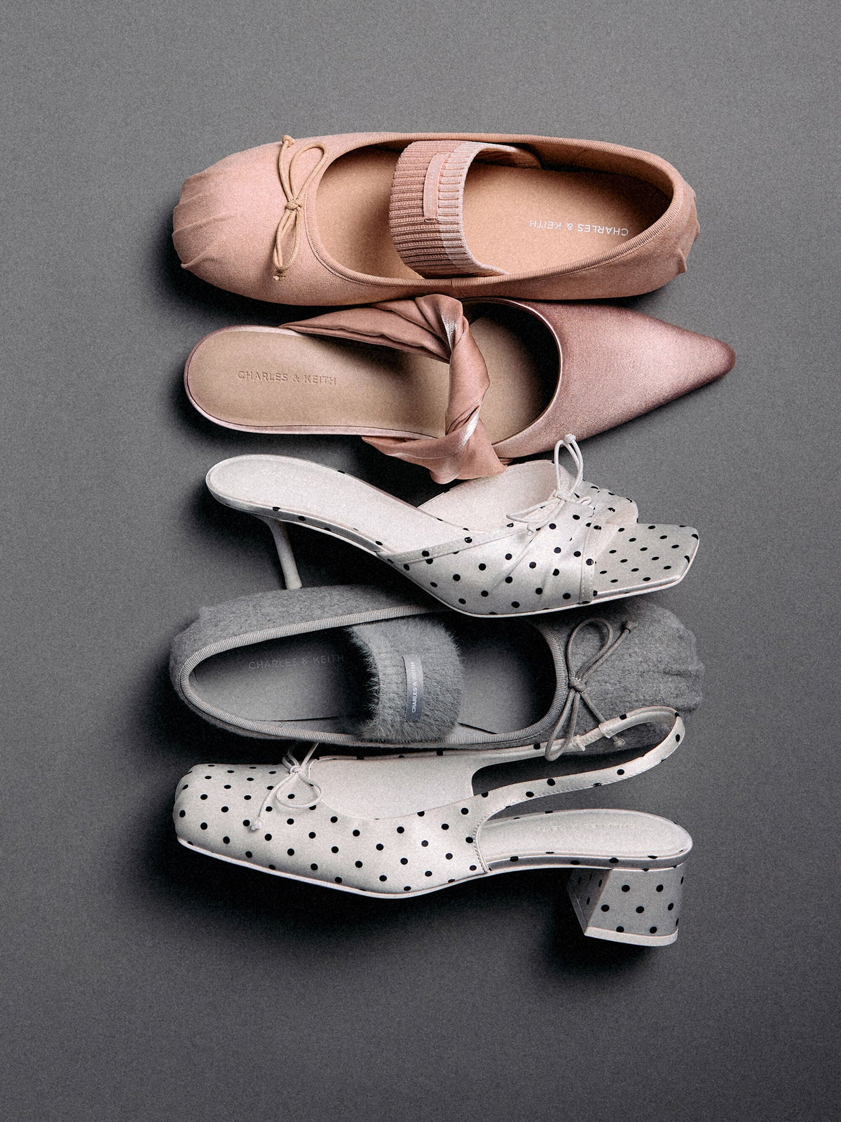 Winona Faux Suede Mary Jane Flats - Blush | CHARLES & KEITH