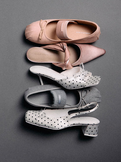 Winona Faux Suede Mary Jane Flats - Blush | CHARLES & KEITH