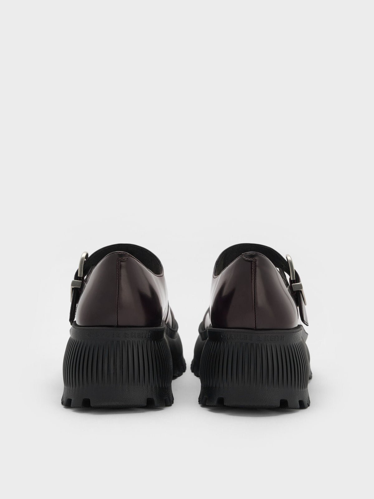 Darra Platform Mary Janes - Burgundy | CHARLES & KEITH