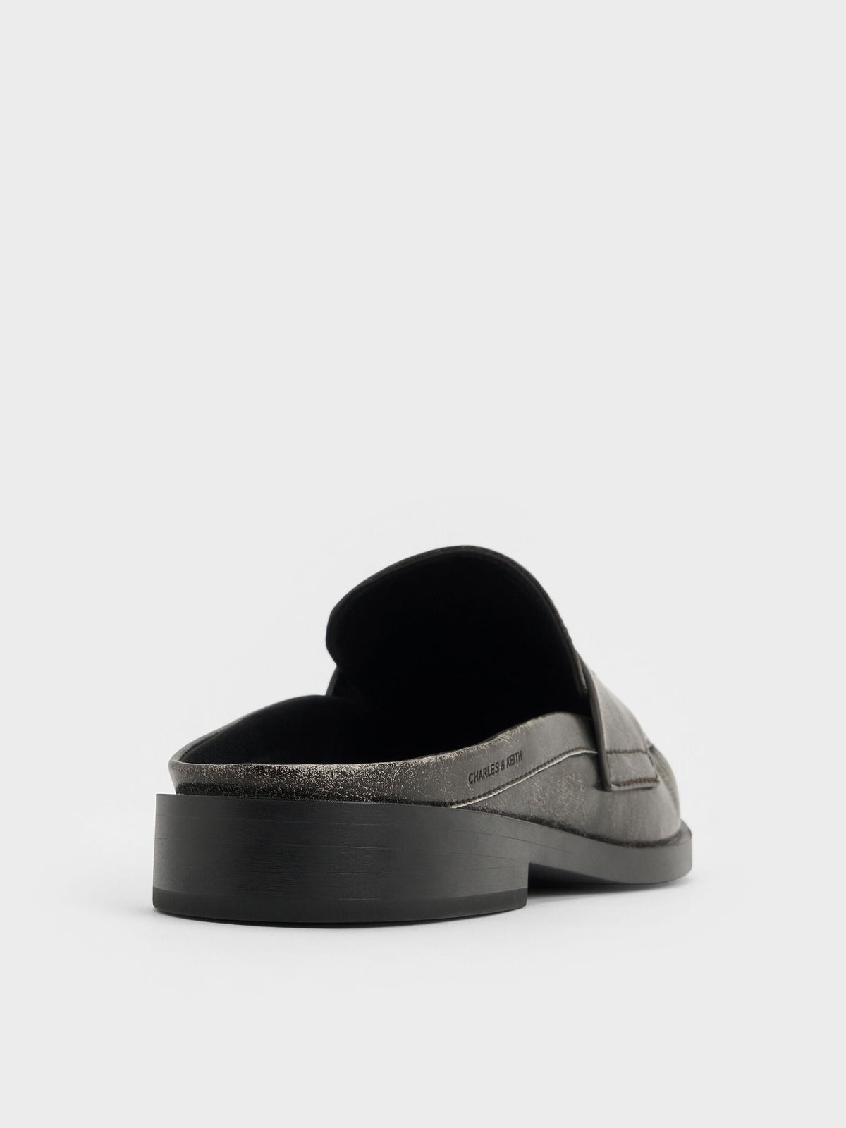 Dylan Penny Loafer Mules - Grey | CHARLES & KEITH