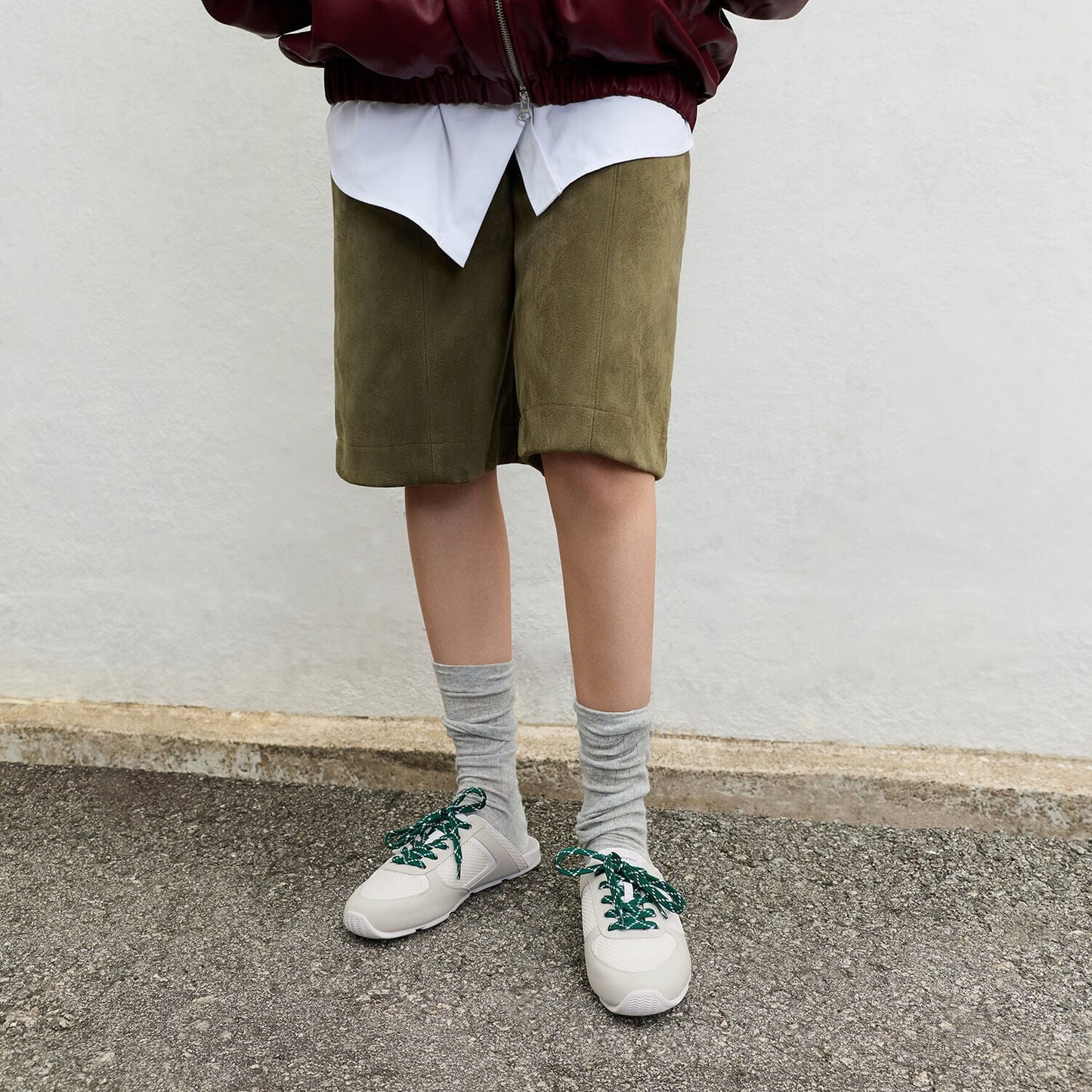 Mesh Lace-Up Sneaker Mules - White | CHARLES & KEITH
