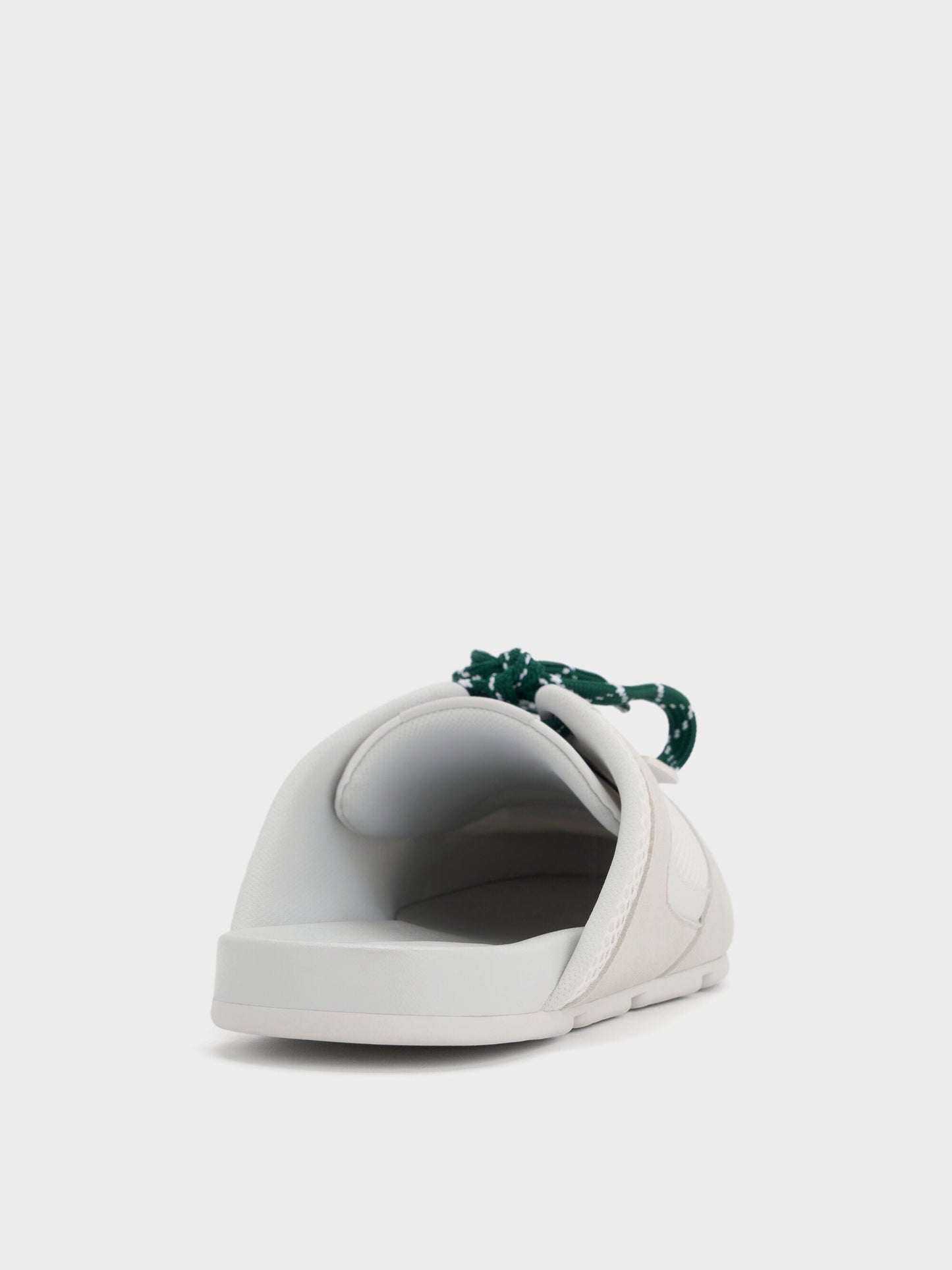 Mesh Lace-Up Sneaker Mules - White | CHARLES & KEITH