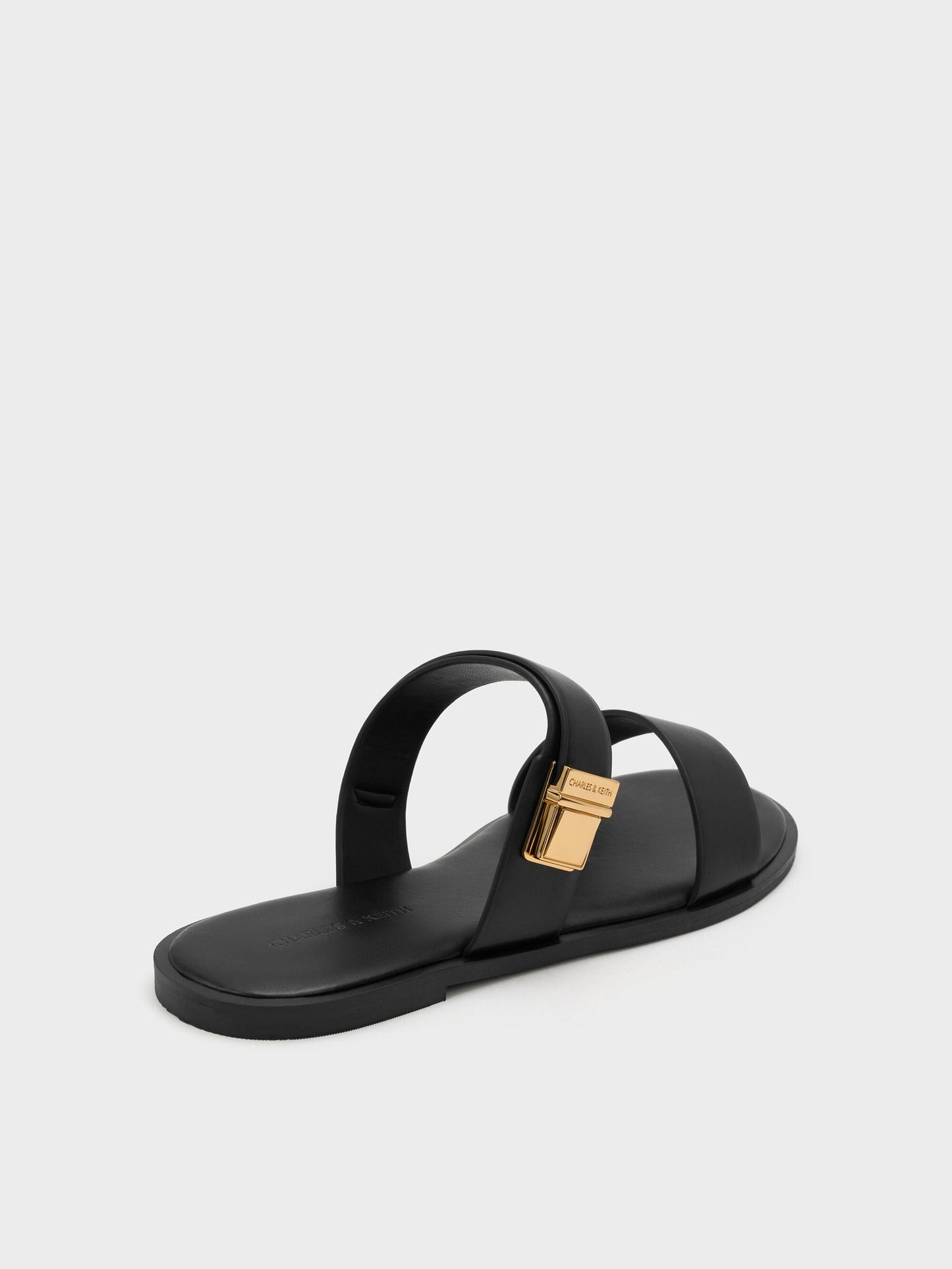 Dove Double-Strap Sandals - Black | CHARLES & KEITH
