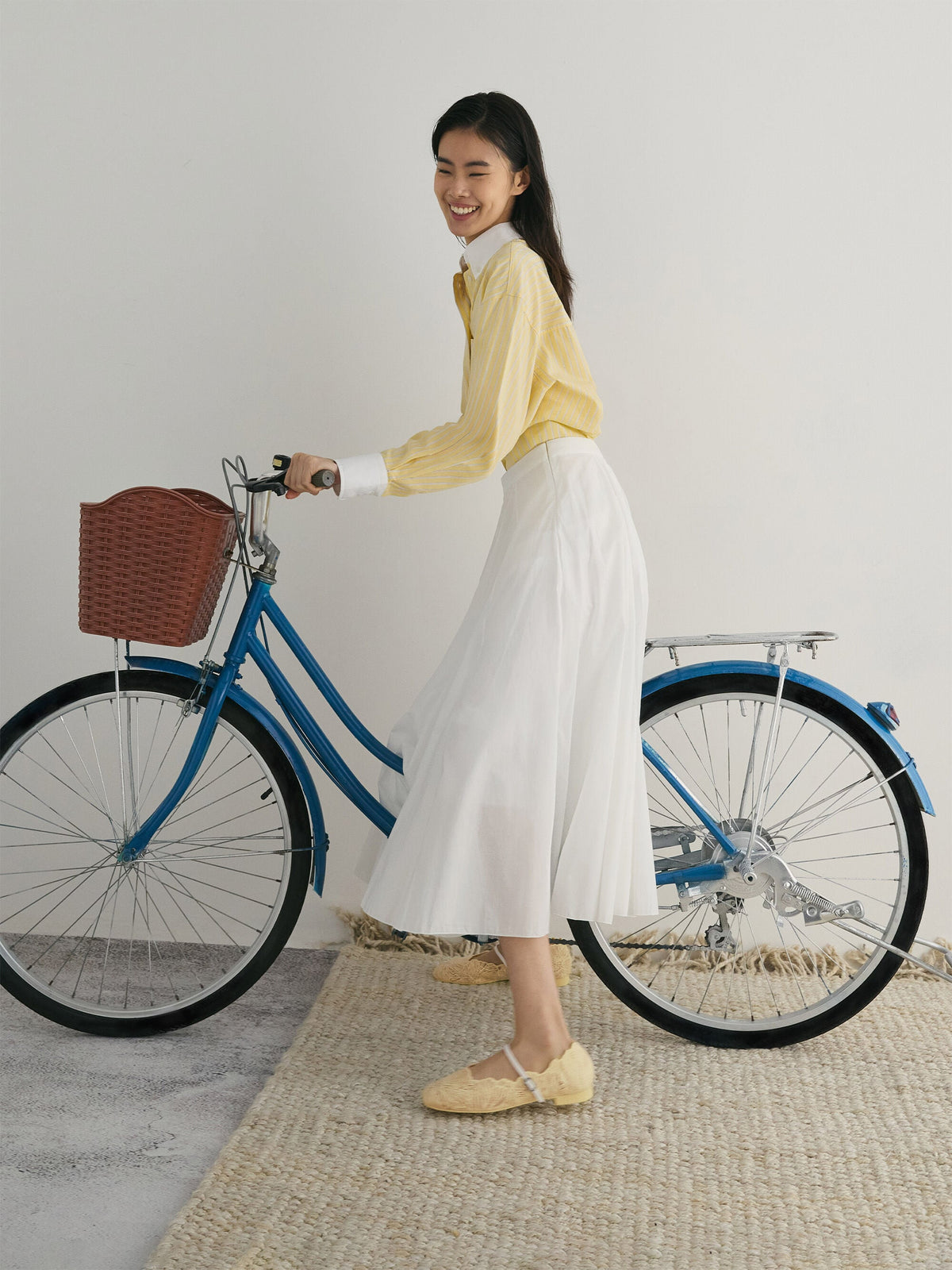 Meja Floral Mary Jane Flats - Yellow | CHARLES & KEITH