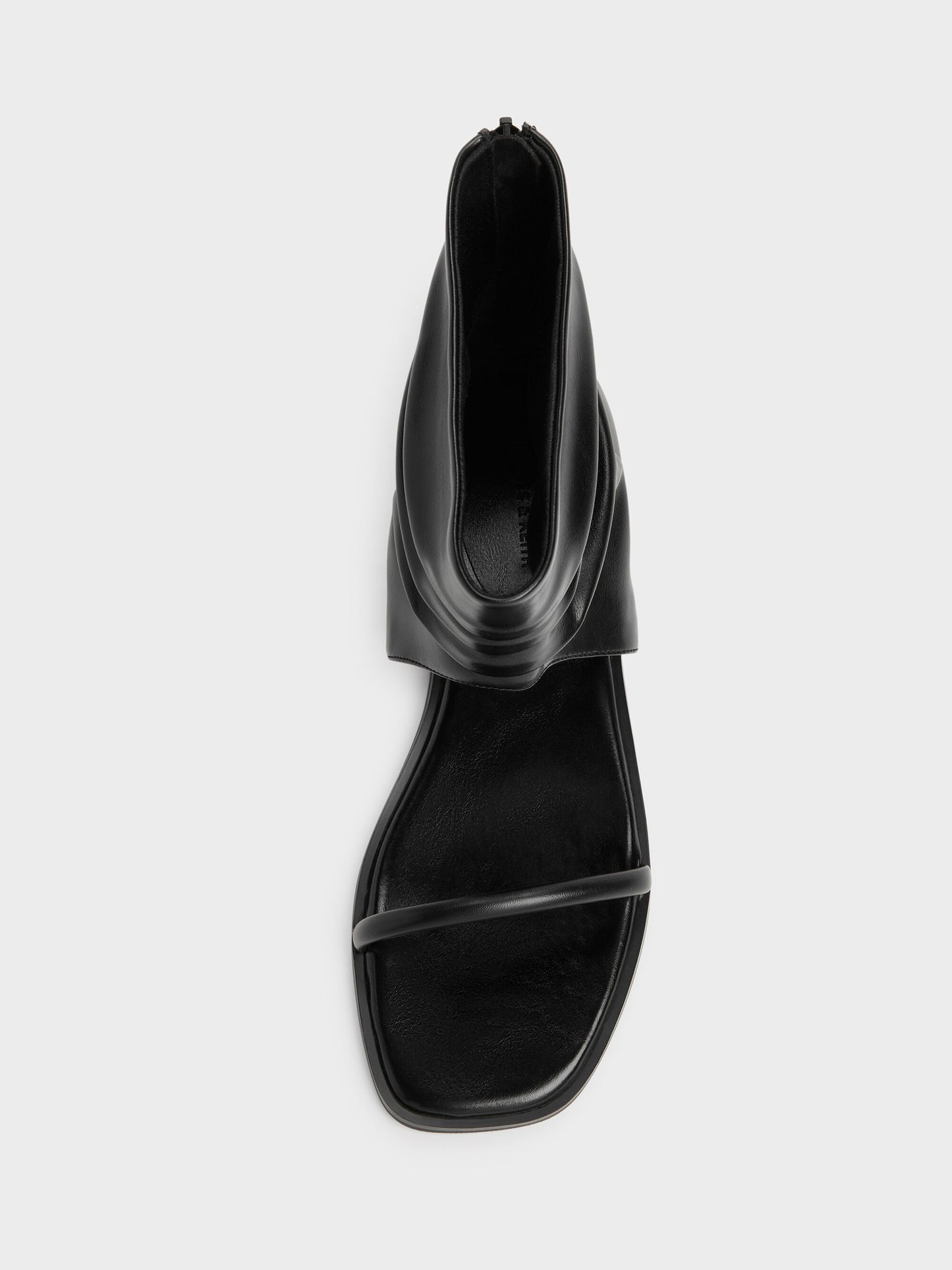 Joplin Ruched Boot Sandals - Black | CHARLES & KEITH