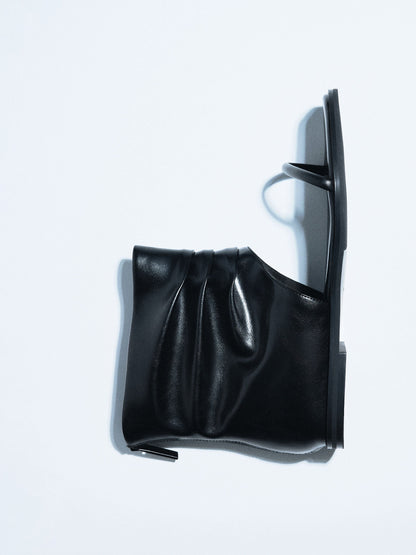 Joplin Ruched Boot Sandals - Black | CHARLES & KEITH