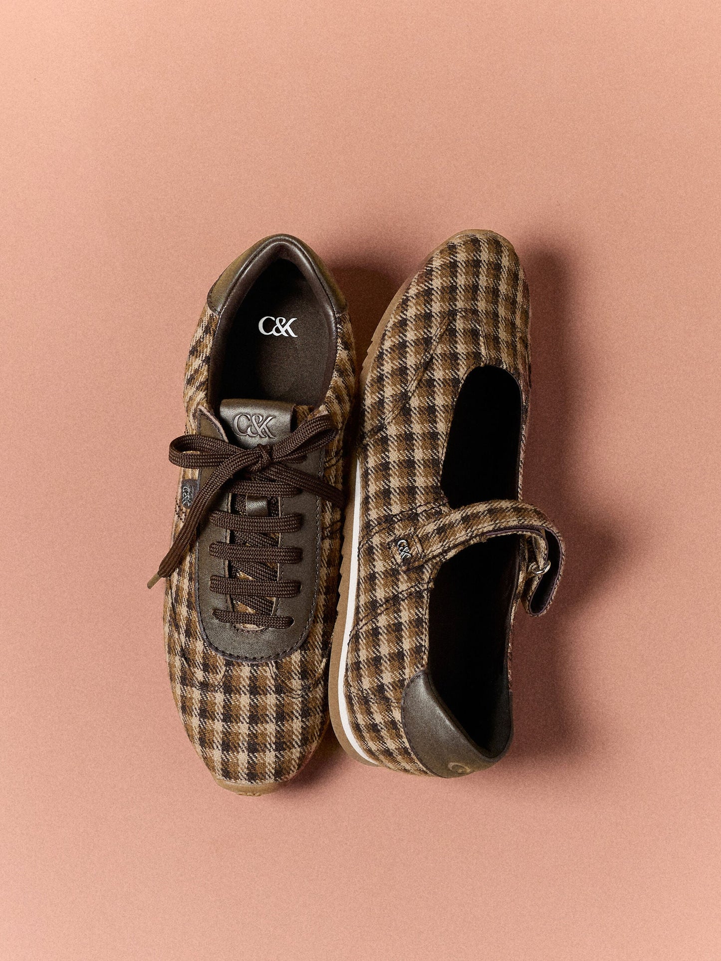 Jace Leather Checkered Mary Jane Sneakers - Multi | CHARLES & KEITH