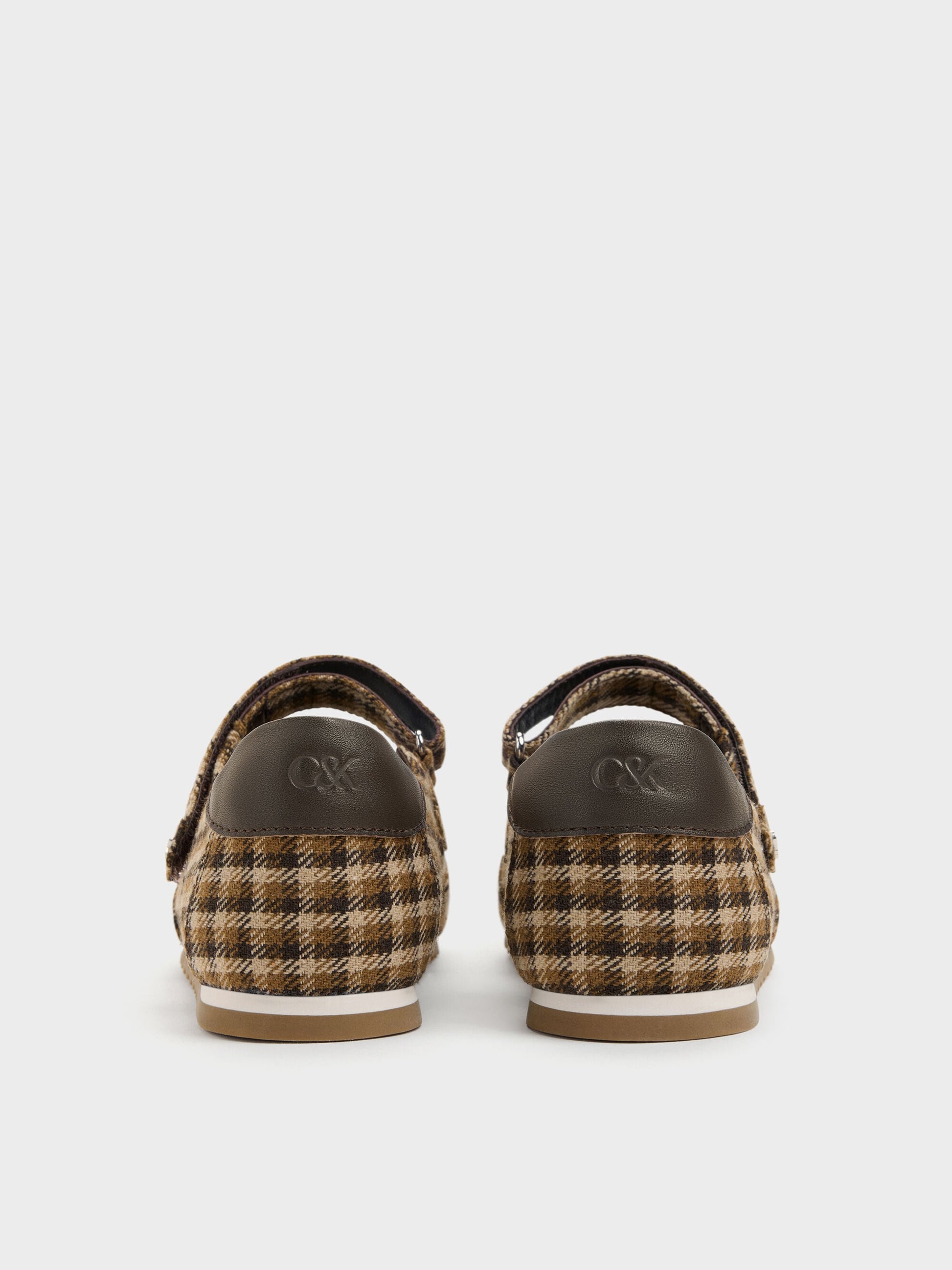 Jace Leather Checkered Mary Jane Sneakers - Multi | CHARLES & KEITH