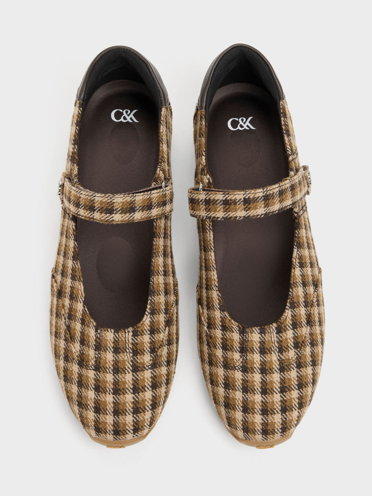 Jace Leather Checkered Mary Jane Sneakers - Multi | CHARLES & KEITH