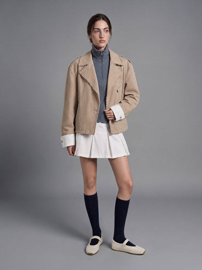 Jace Leather & Suede Mary Jane Sneakers - Chalk | CHARLES & KEITH