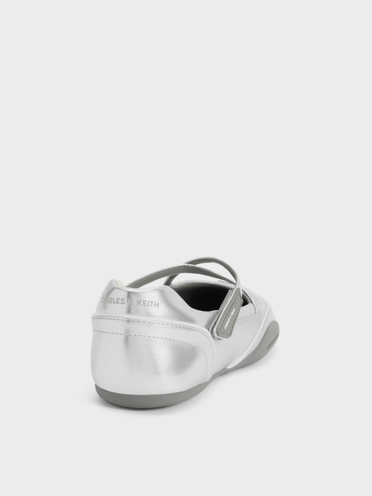 Mika Crossover Mary Jane Sneakers - Silver | CHARLES & KEITH
