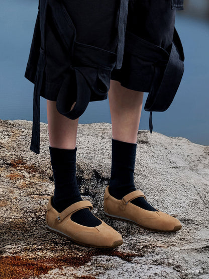 Jace Suede Mary Jane Sneakers - Beige | CHARLES & KEITH