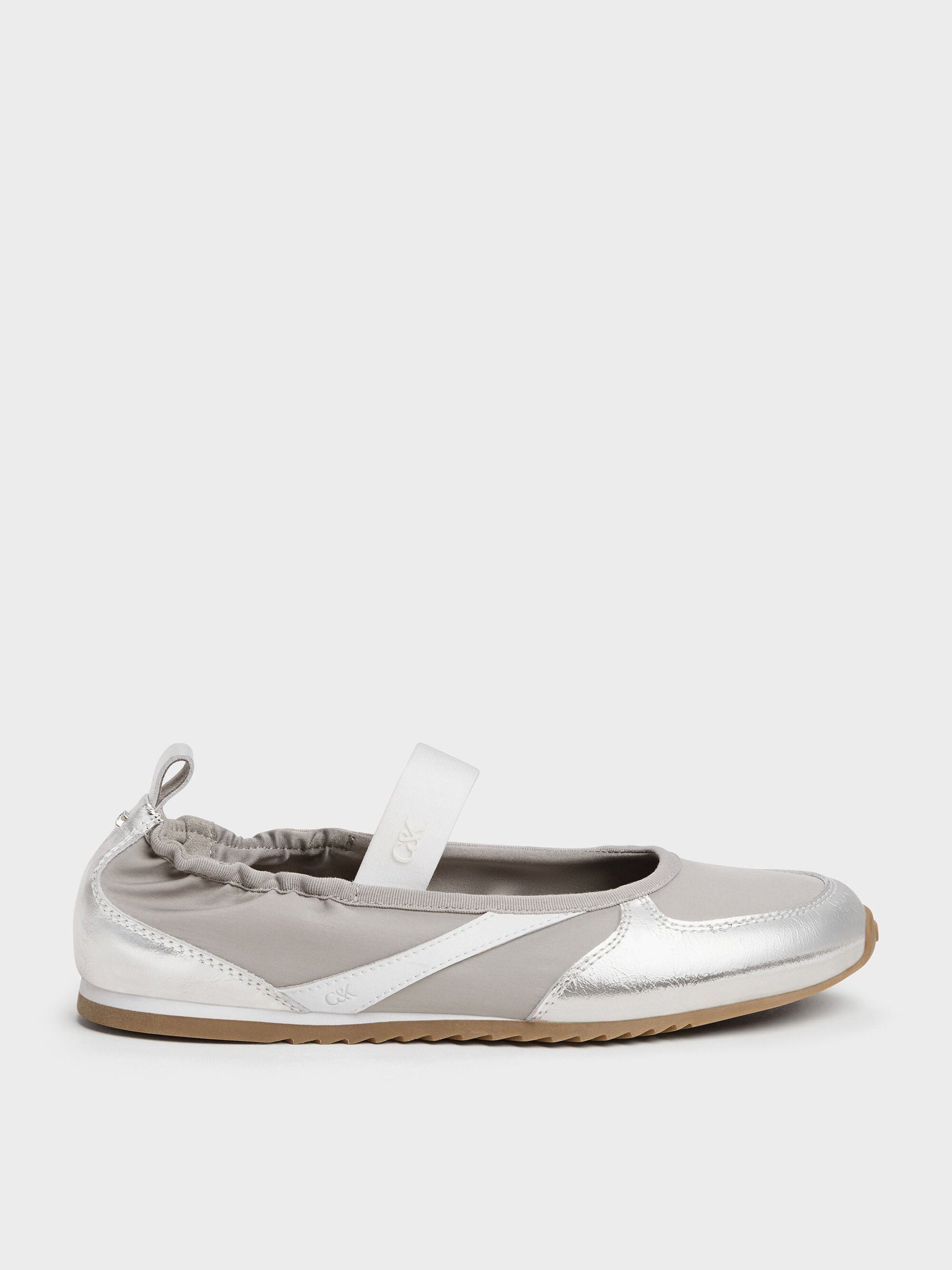 Jace Metallic Leather Mary Jane Sneakers - Silver | CHARLES & KEITH