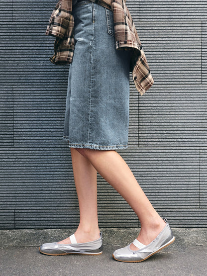 Jace Metallic Leather Mary Jane Sneakers - Silver | CHARLES & KEITH