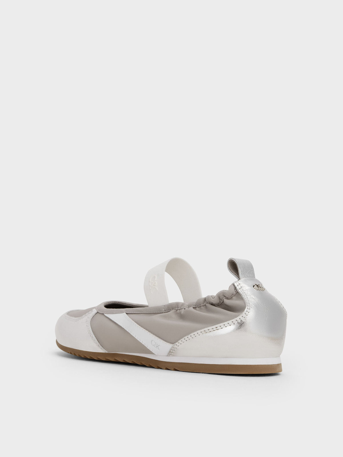 Jace Metallic Leather Mary Jane Sneakers - Silver | CHARLES & KEITH