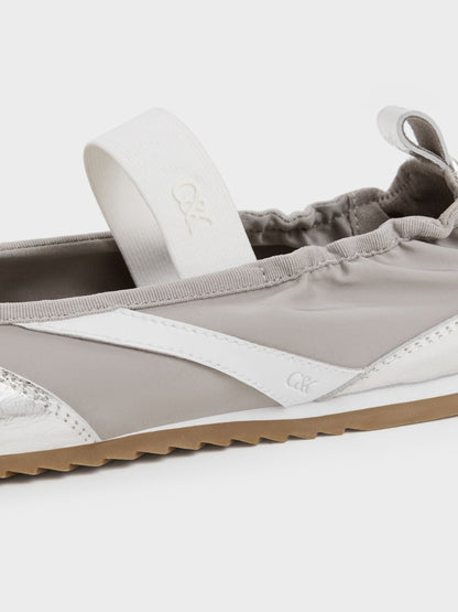Jace Metallic Leather Mary Jane Sneakers - Silver | CHARLES & KEITH