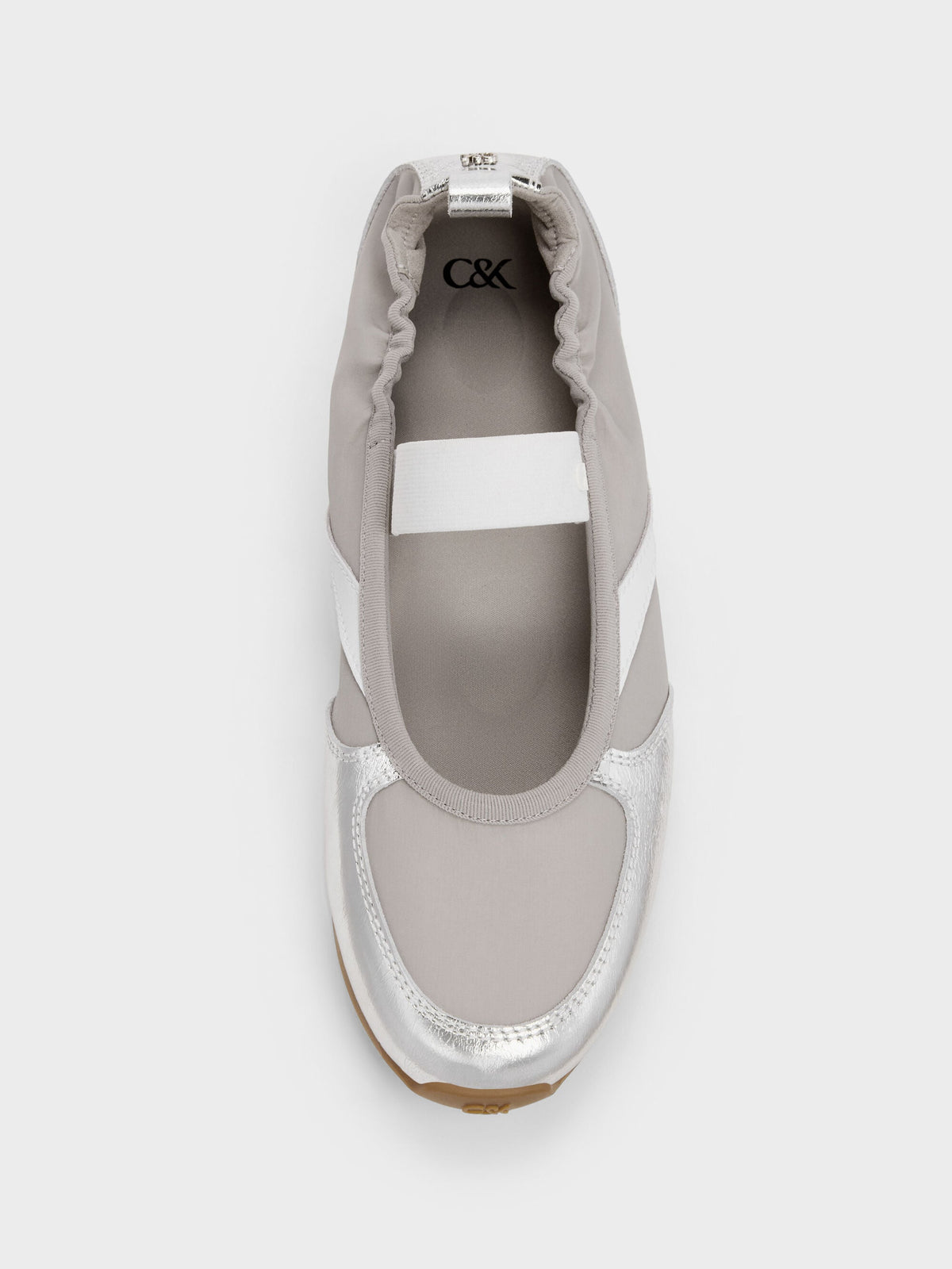 Jace Metallic Leather Mary Jane Sneakers - Silver | CHARLES & KEITH