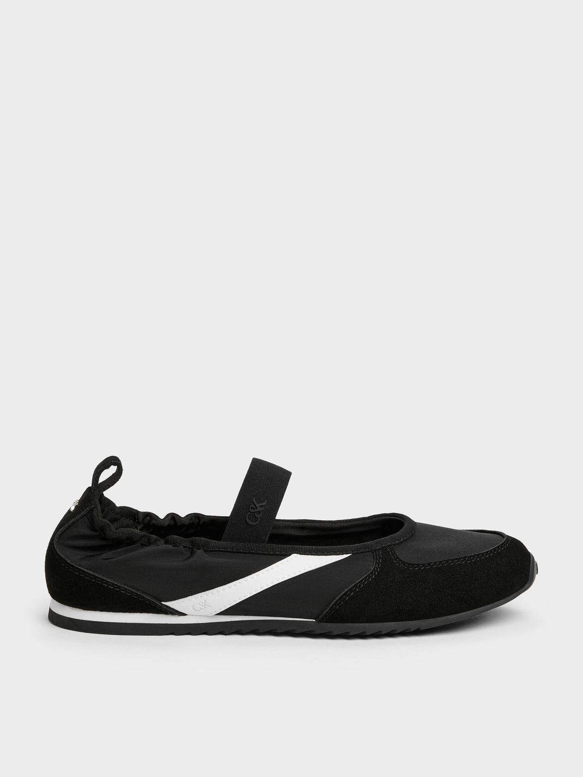 Jace Mary Jane Sneakers - Black Textured | CHARLES & KEITH