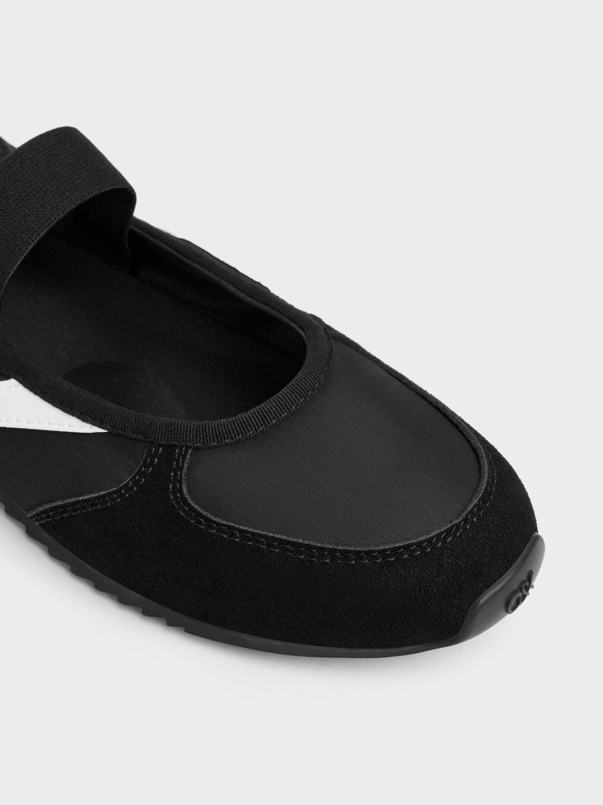 Jace Mary Jane Sneakers - Black Textured | CHARLES & KEITH