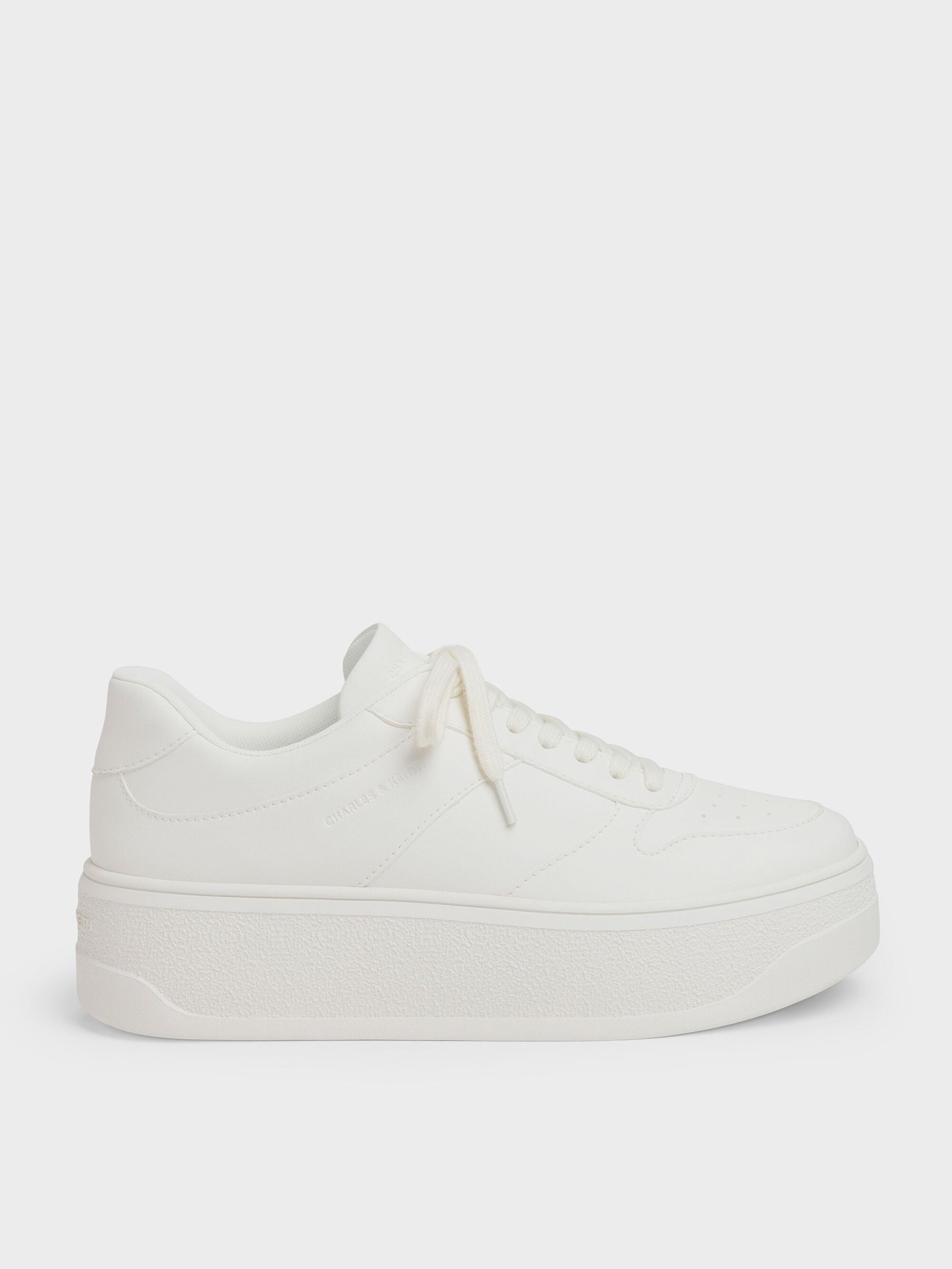Platform Sneakers - White | CHARLES & KEITH