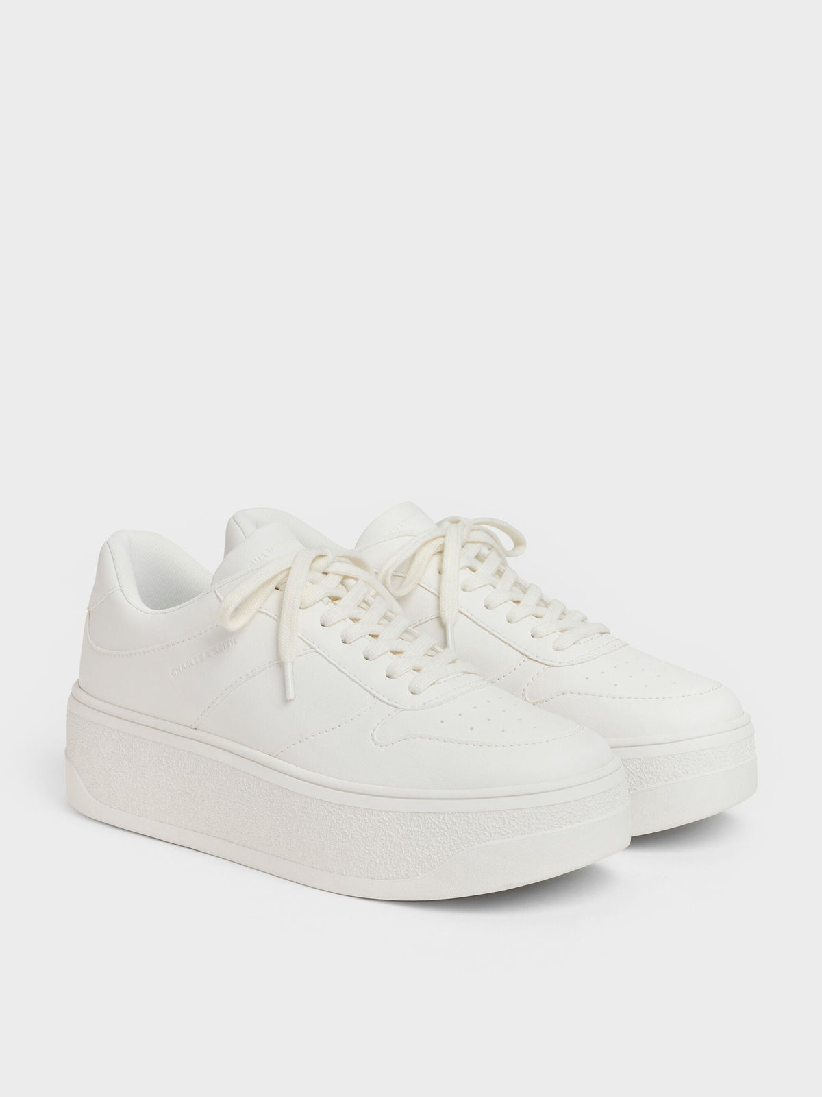Platform Sneakers - White | CHARLES & KEITH