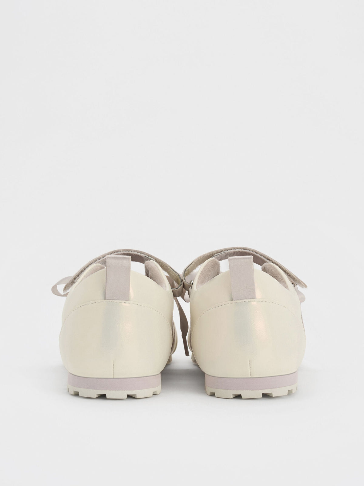 Silko Pearlescent Ballet Sneakers - Chalk | CHARLES & KEITH