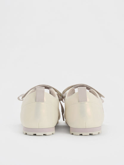 Silko Pearlescent Ballet Sneakers - Chalk | CHARLES & KEITH