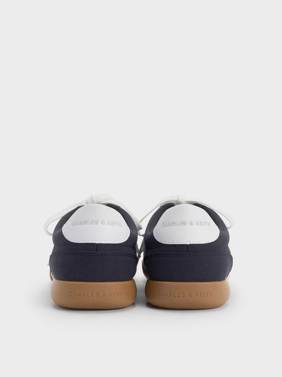 Louise Contrast-Trim Sneakers - Dark Blue | CHARLES & KEITH