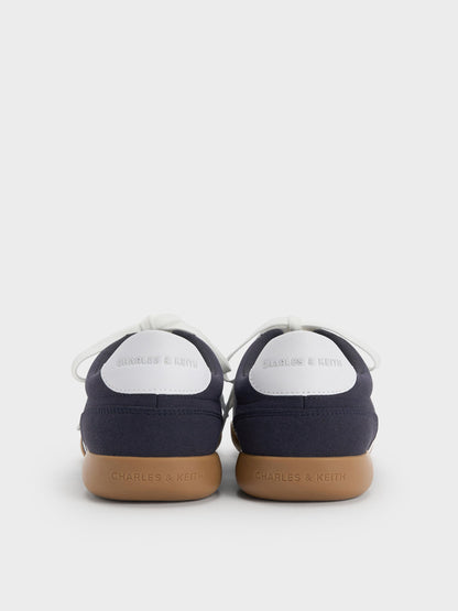 Louise Contrast-Trim Sneakers - Dark Blue | CHARLES & KEITH