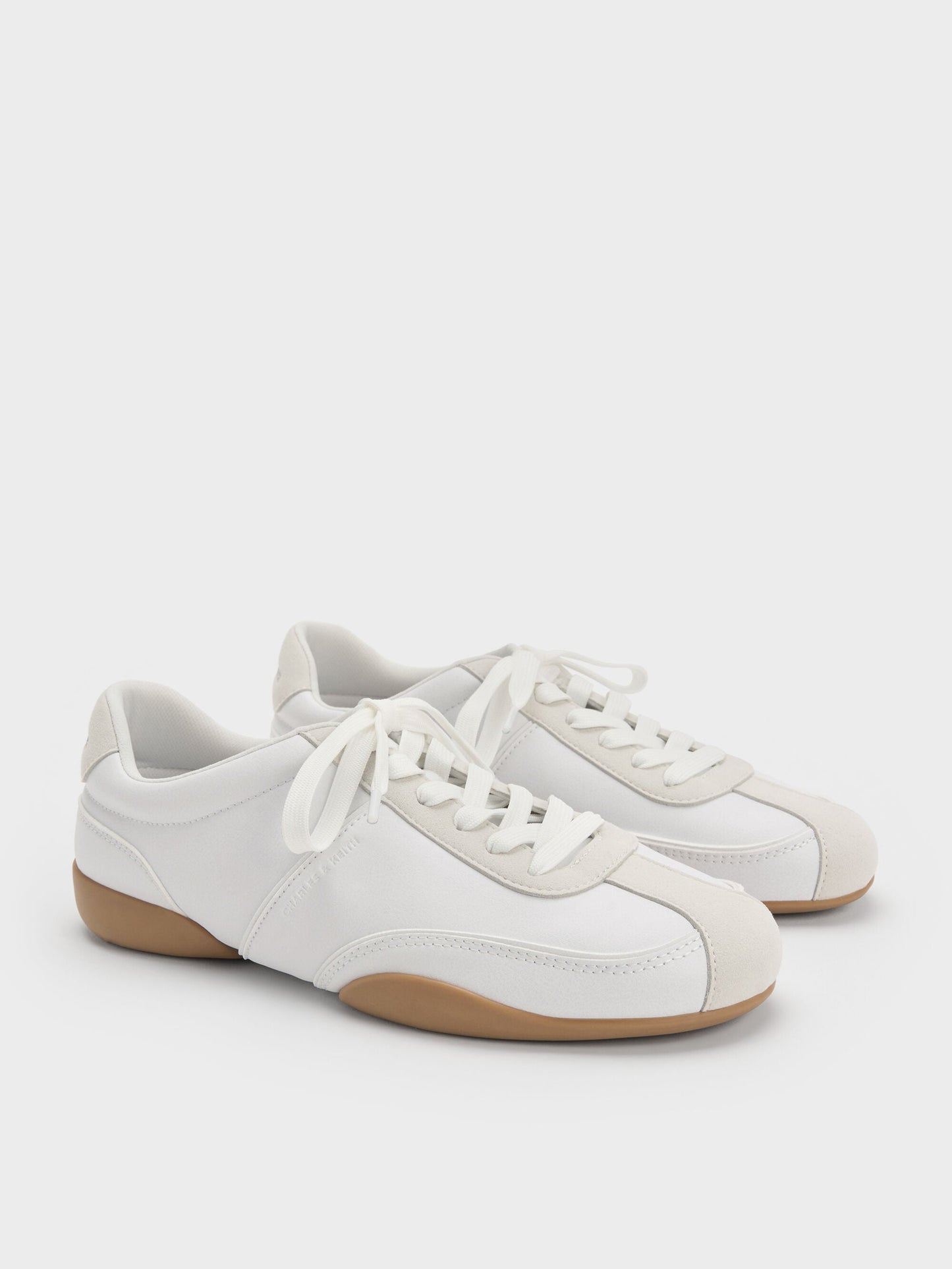 Louise Two-Tone Sneakers - White | CHARLES & KEITH