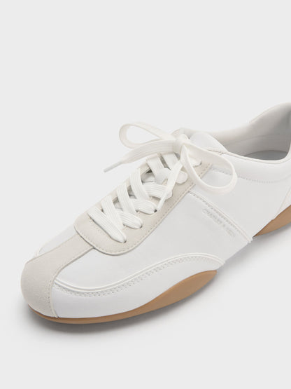 Louise Two-Tone Sneakers - White | CHARLES & KEITH