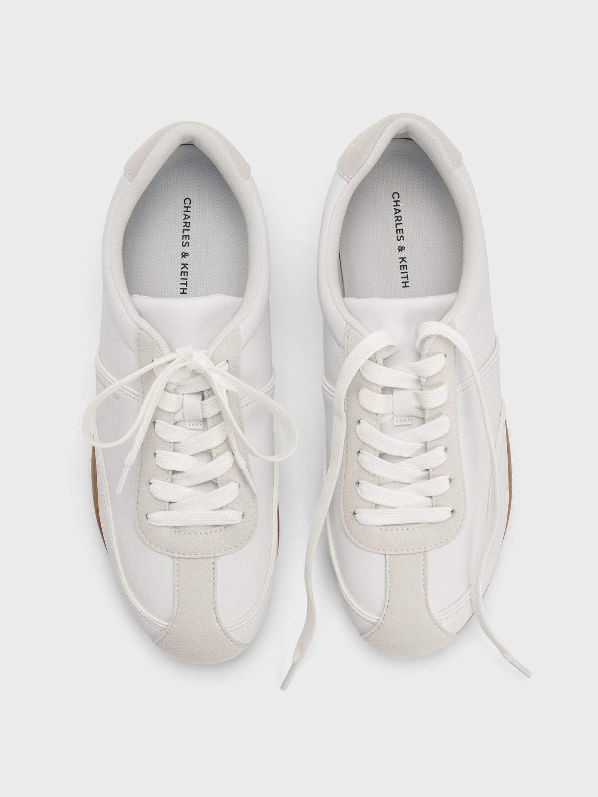 Louise Two-Tone Sneakers - White | CHARLES & KEITH