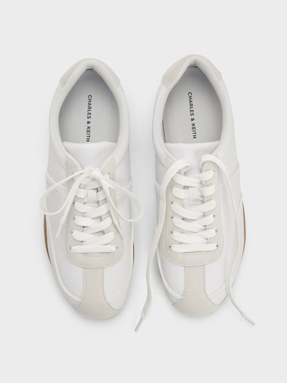 Louise Two-Tone Sneakers - White | CHARLES & KEITH