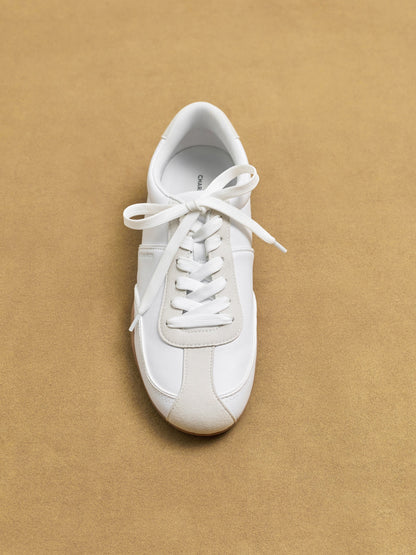 Louise Two-Tone Sneakers - White | CHARLES & KEITH