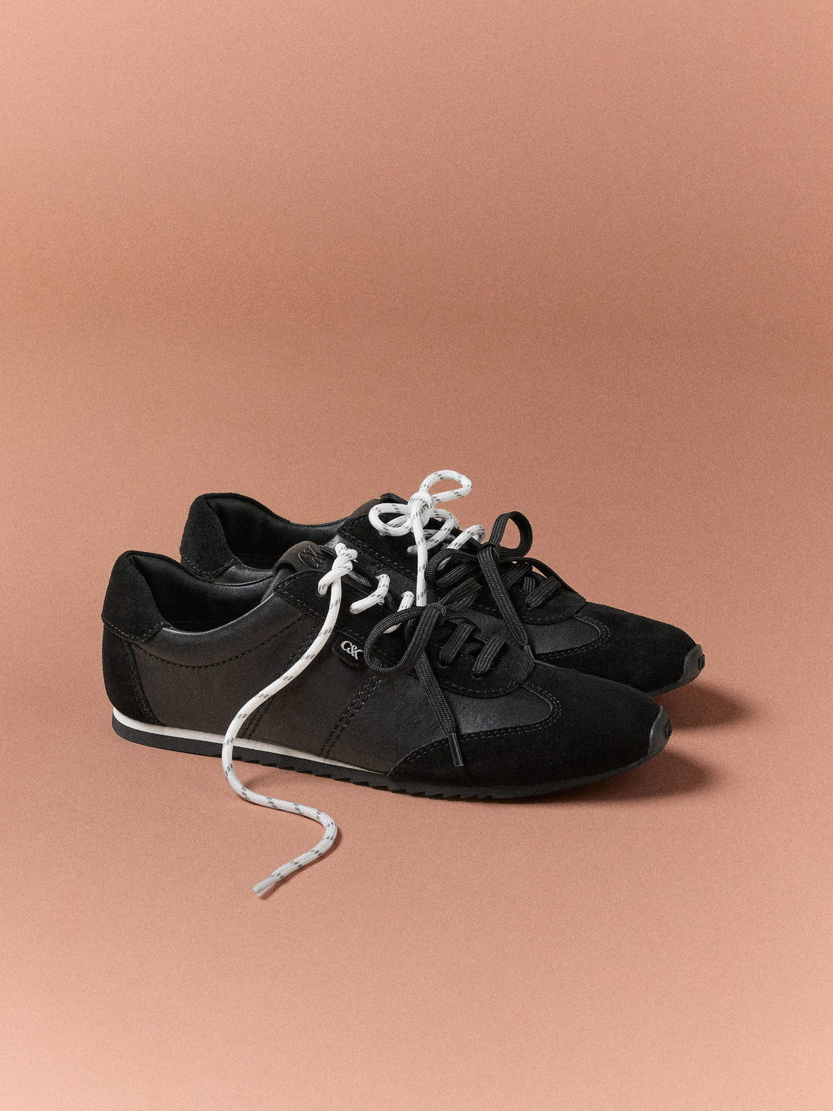 Jace Leather & Suede Sneakers - Dark Brown | CHARLES & KEITH