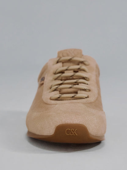 Jace Suede Sneakers - Beige | CHARLES & KEITH