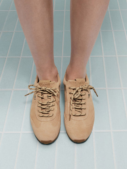 Jace Suede Sneakers - Beige | CHARLES & KEITH