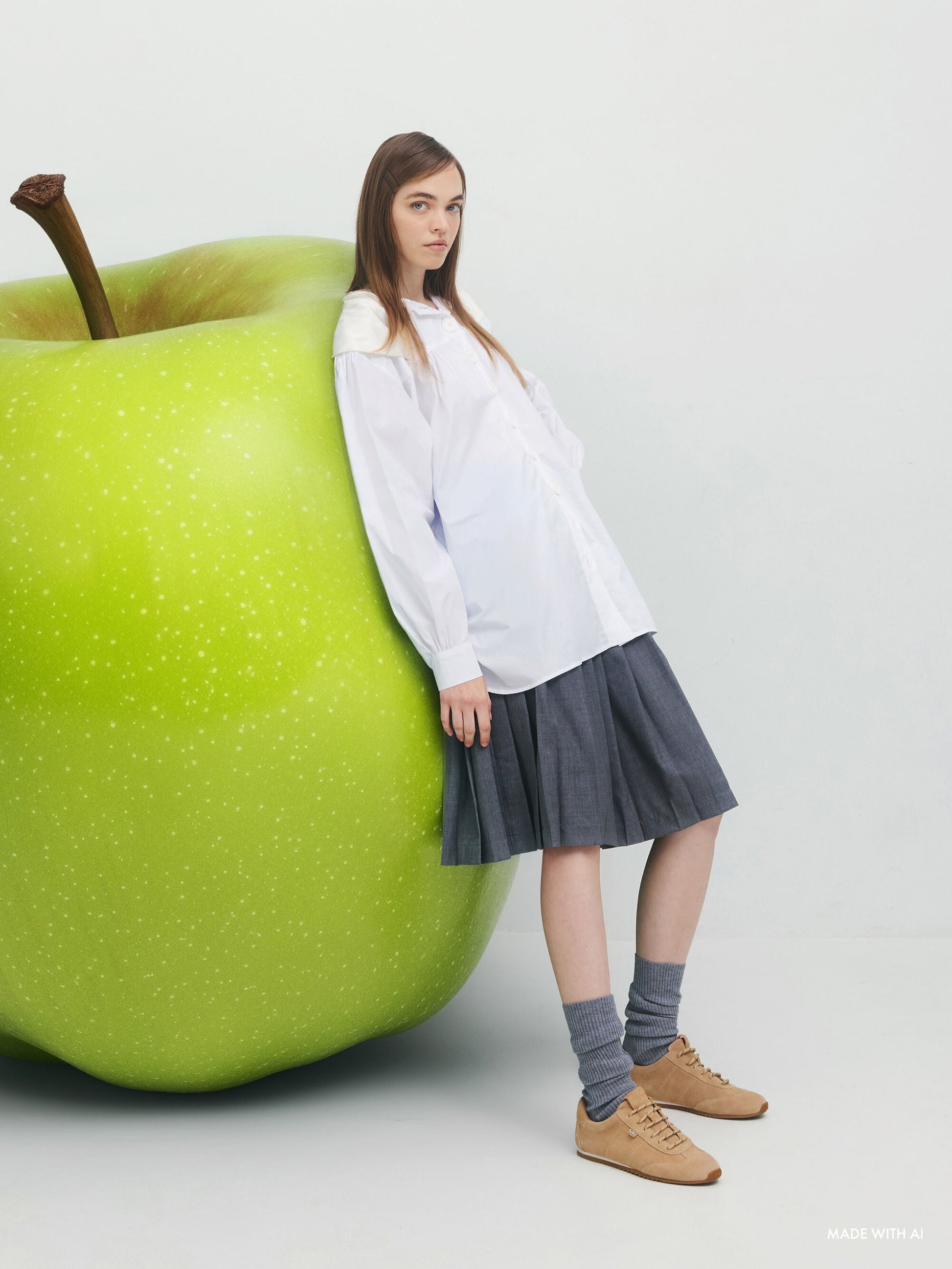Jace Suede Sneakers - Beige | CHARLES & KEITH