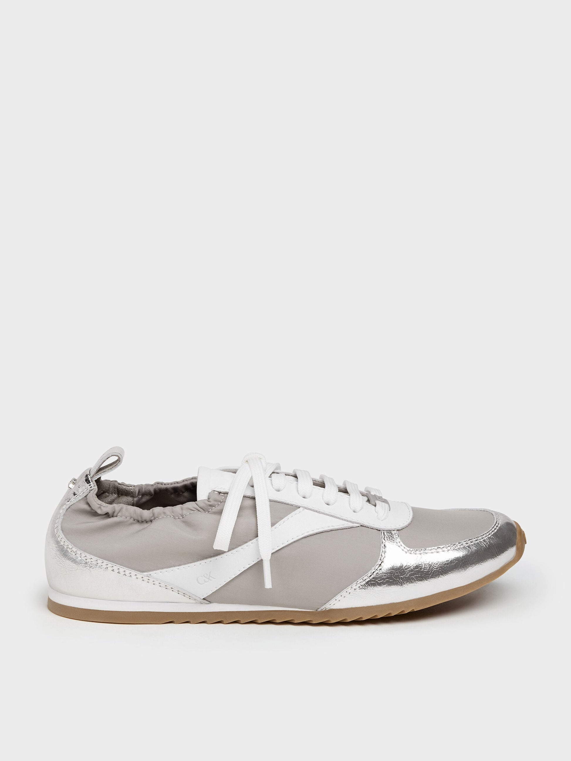 Jace Metallic Sneakers - Silver | CHARLES & KEITH
