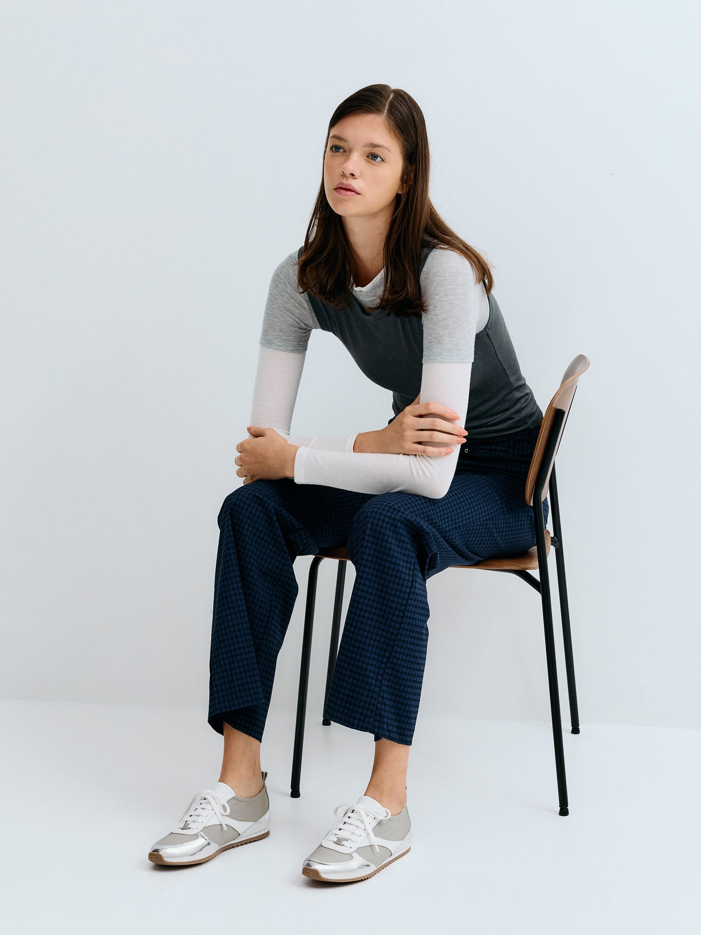 Jace Metallic Sneakers - Silver | CHARLES & KEITH