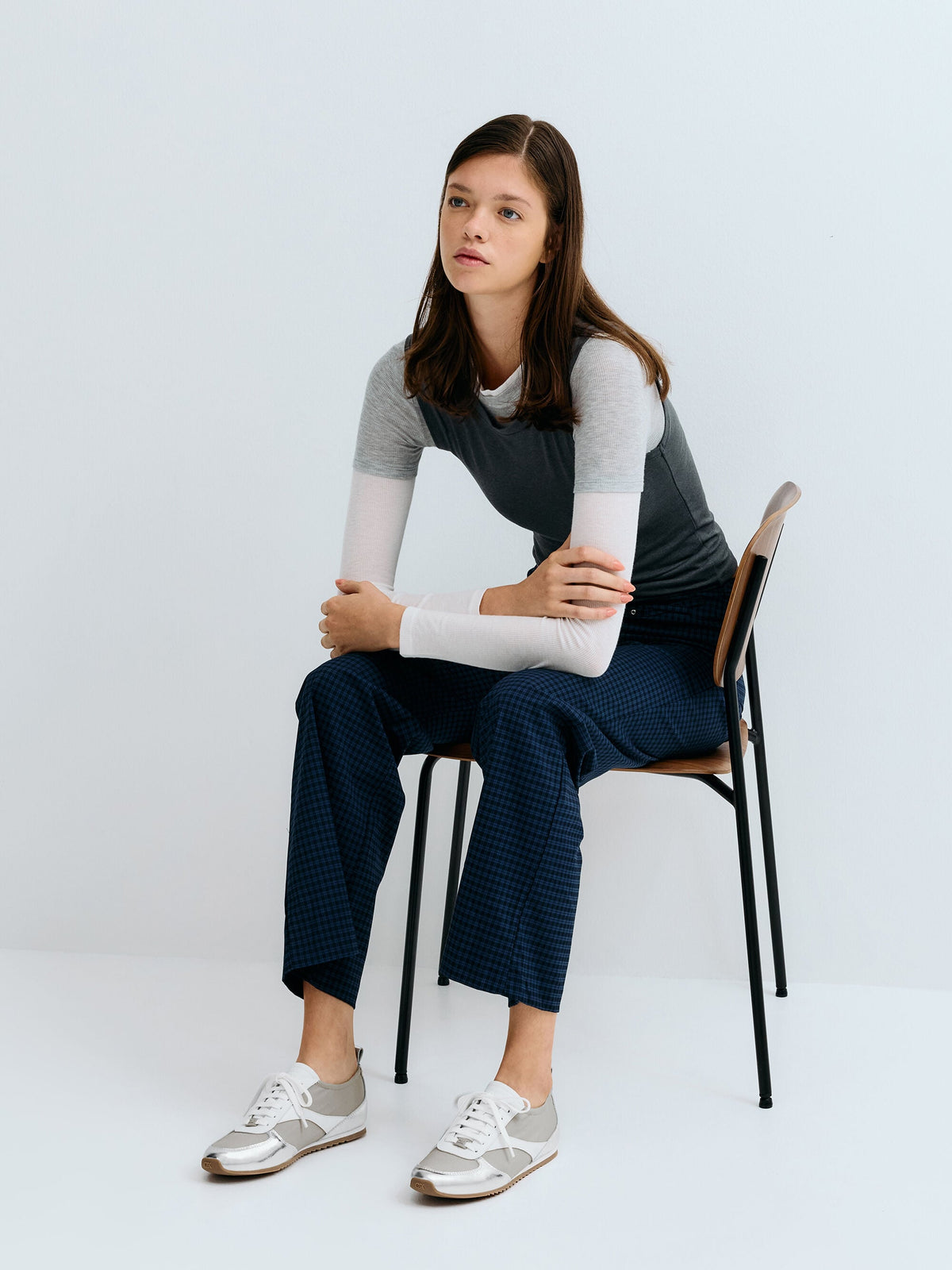 Jace Metallic Sneakers - Silver | CHARLES & KEITH